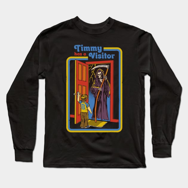 Timmy has a Visitor Long Sleeve T-Shirt by Steven Rhodes